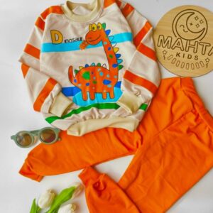 بلوز شلوار دایناسور نارنجی 2070