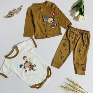 سه تکه خرس بادکنکی قهوه ای 3061