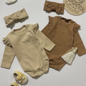 زیردکمه کبریتی با هدبند کرم و نسکافه ای