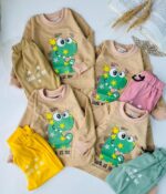 بلوز شلوار کبریتی دینو و ستاره شکلاتی 3046 - Image 2