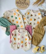 بلوز شلوار کبریتی طرح تدی 3045