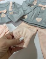 سه تکه دخترانه قلبی دو رنگ - Image 4